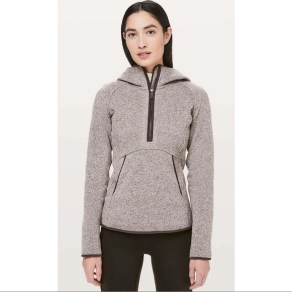 Lululemon Fleece & Thank You Pullover Sz 6 In Heathered Smoky Blush - Picture 2 of 15